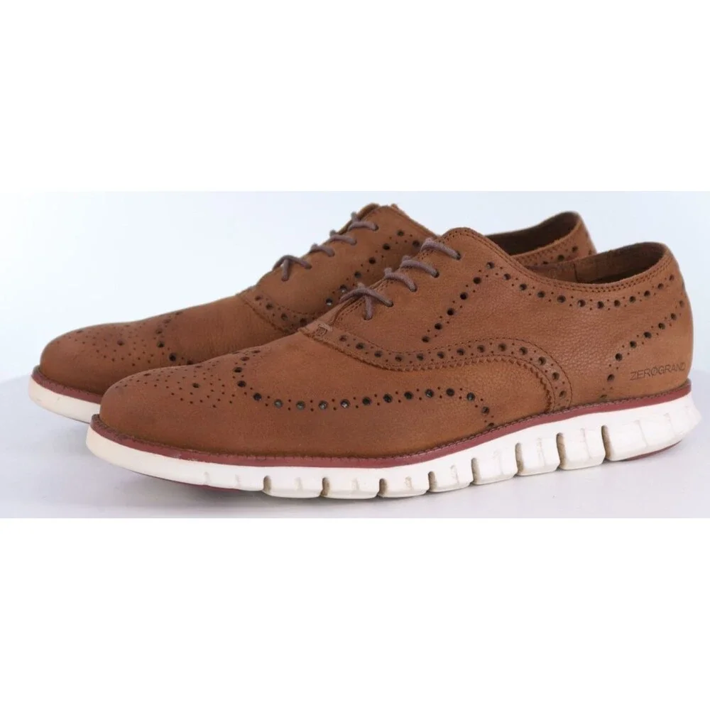 Cole Haan Zero Grand $160 Men's Wingtip Oxfords Shoes Size 11.5 M Nubuck C29771